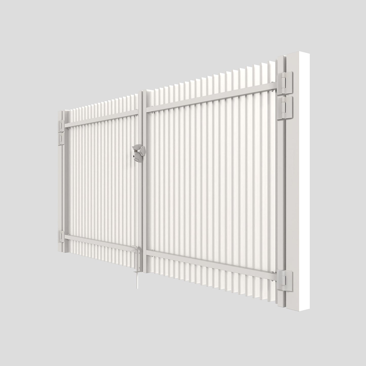 Aluminium Blade Double Gates - Natural White