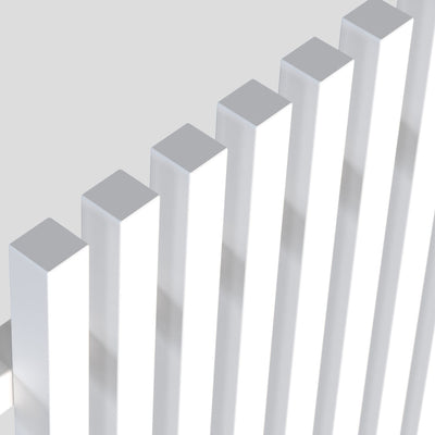 Aluminium Batten Fence Panel 2.2m Wide - Natural White