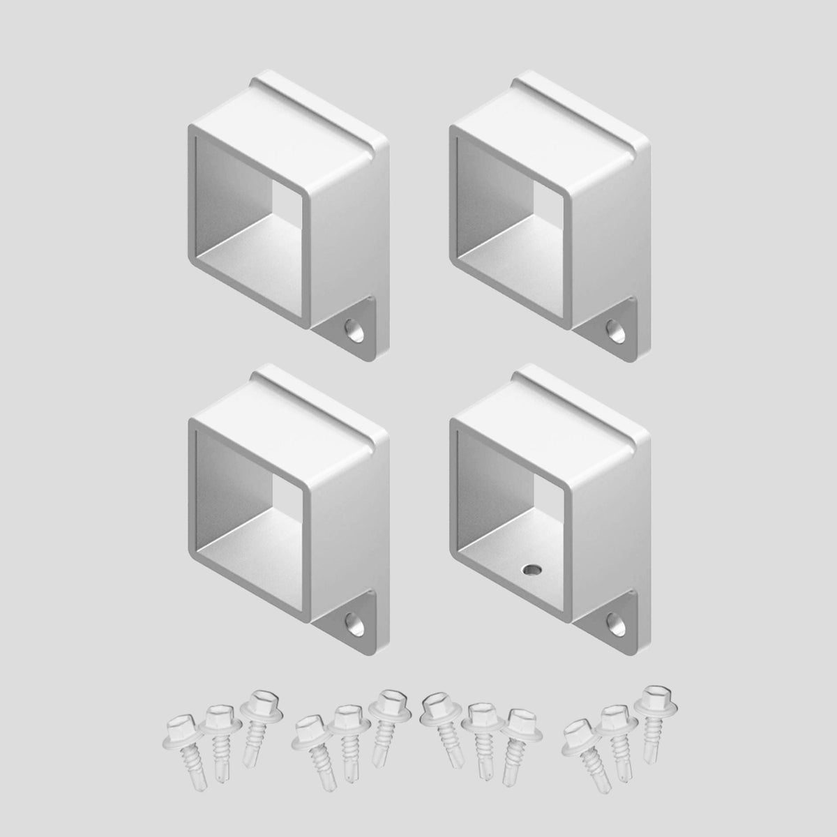 Fence Brackets (40 x 40mm) - Natural White - Pack of Four – Future Fence
