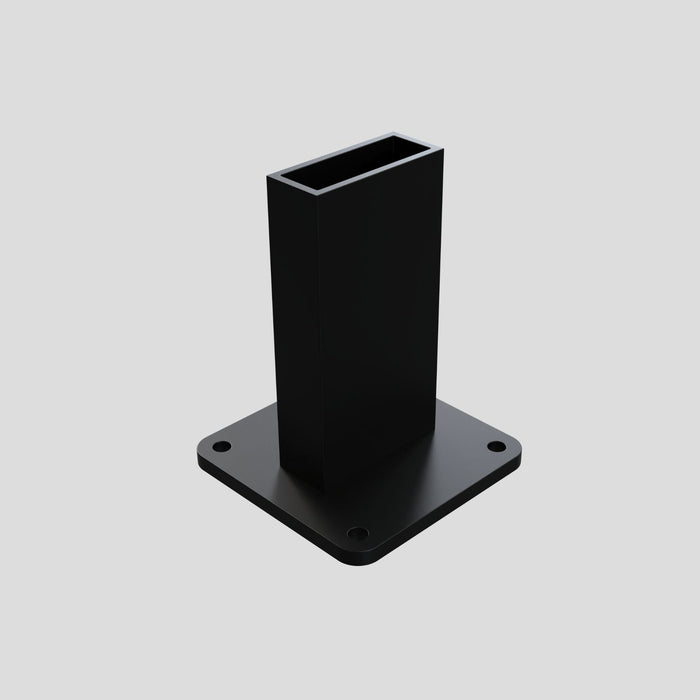 Stackable Black Base Plate Base Plate (Internal Fit) - 50 x 100mm - Black – Future Fence