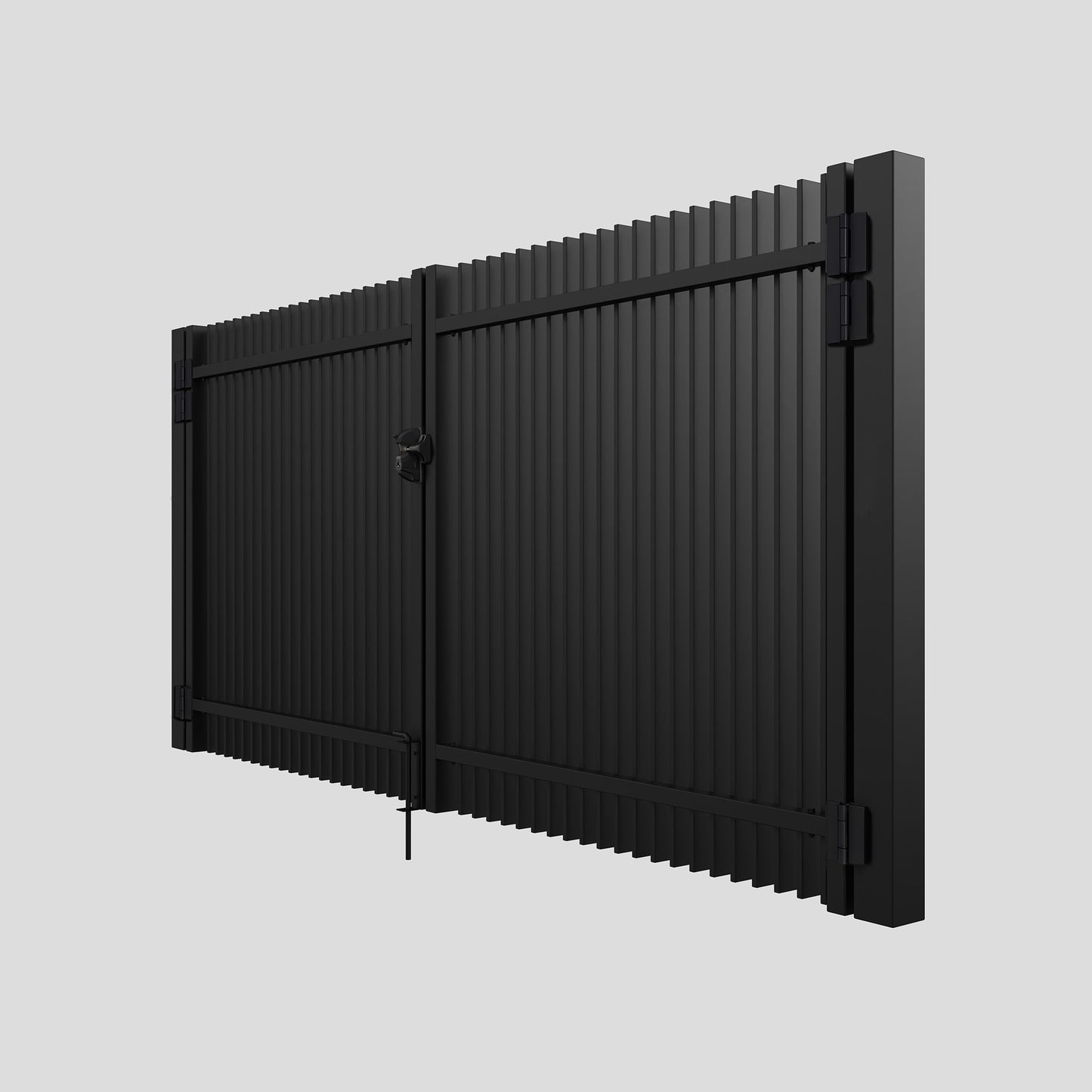 Aluminium Blade Double Gates - Black