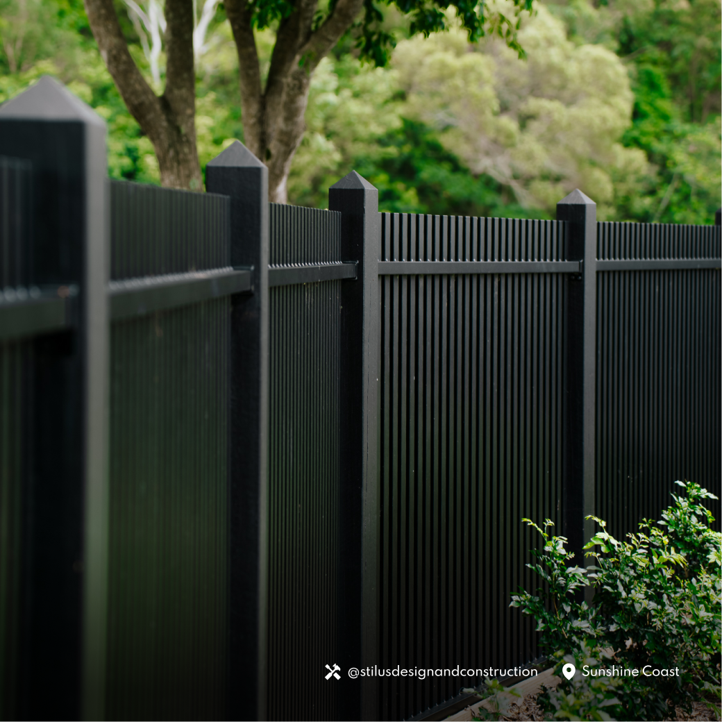 Aluminium Batten Fence Panel 2.2m Wide - Black