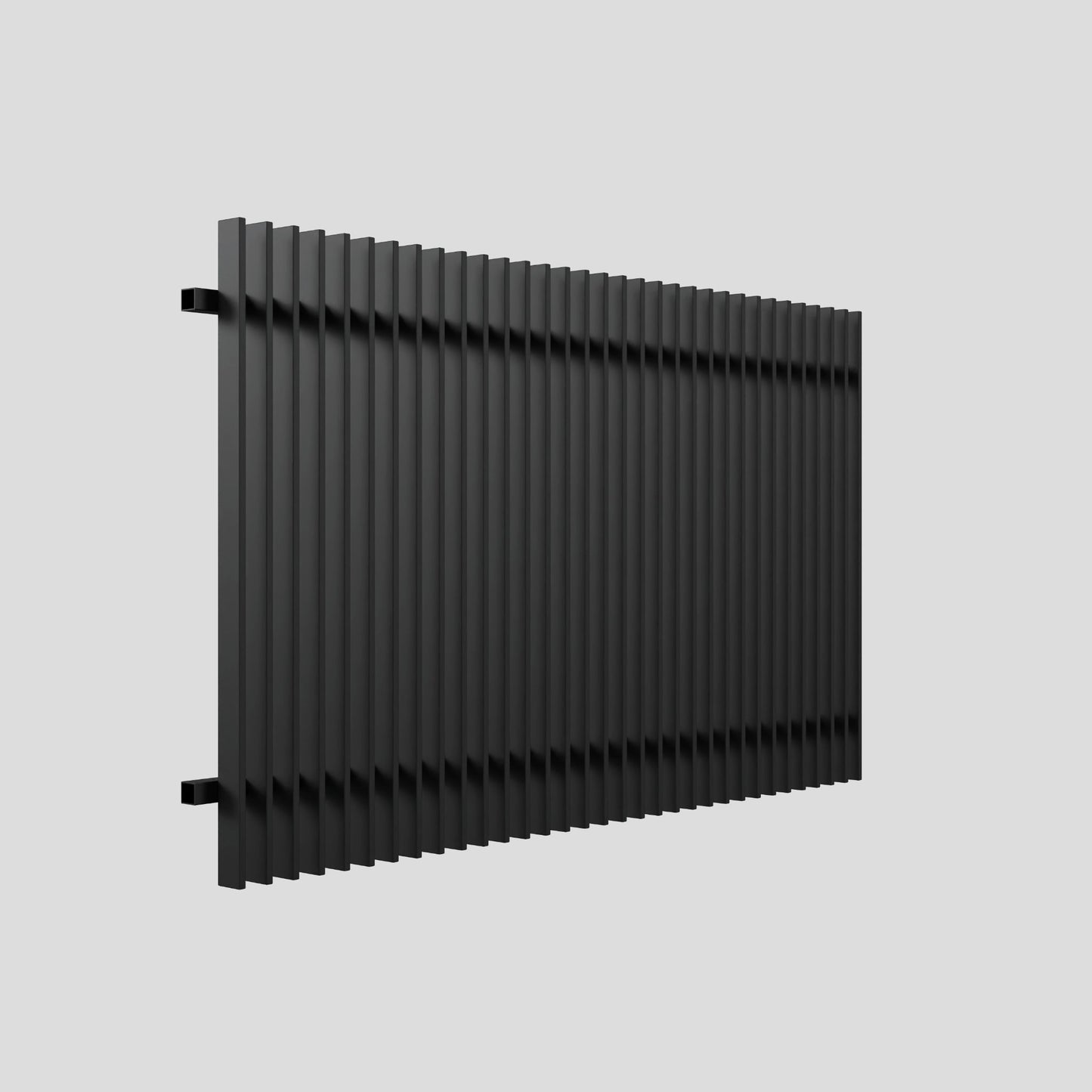 Aluminium Blade Fence Panel 2.2m Wide - Black