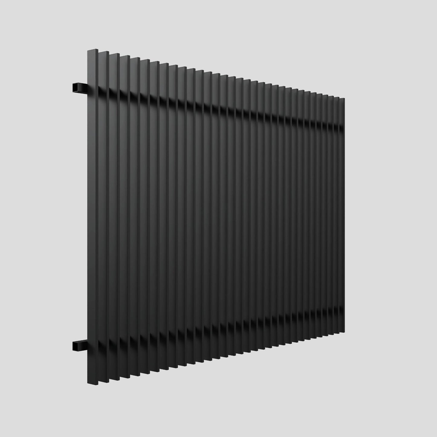 Aluminium Blade Fence Panel 2.2m Wide - Black