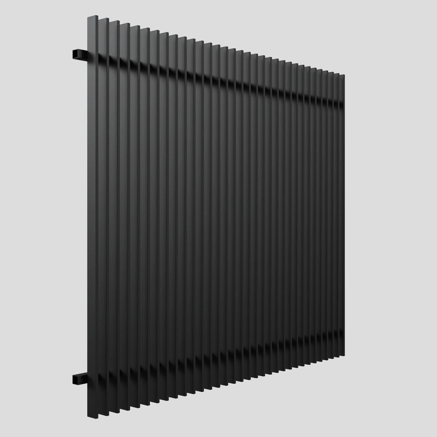Aluminium Blade Fence Panel 2.2m Wide - Black
