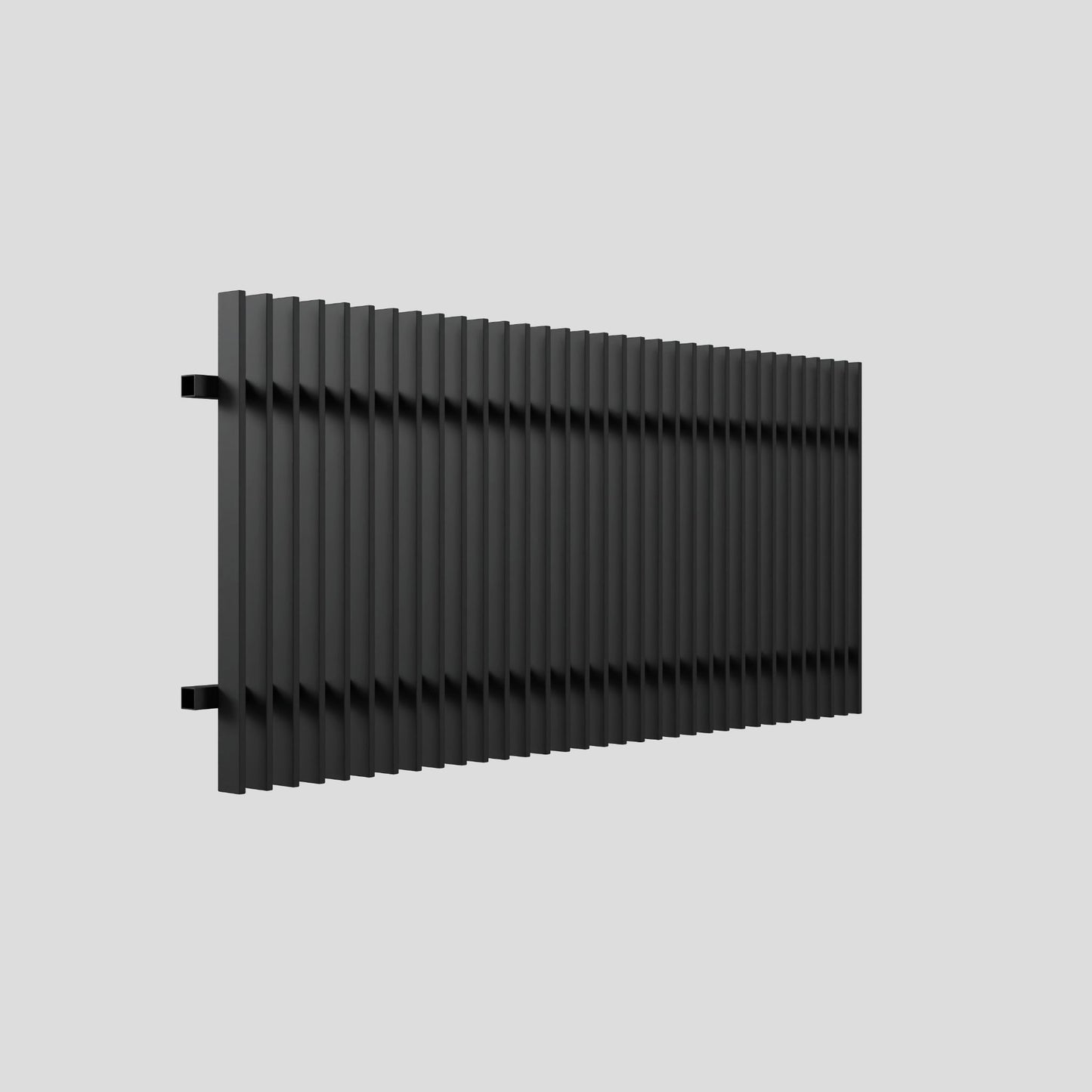 Aluminium Blade Fence Panel 2.2m Wide - Black