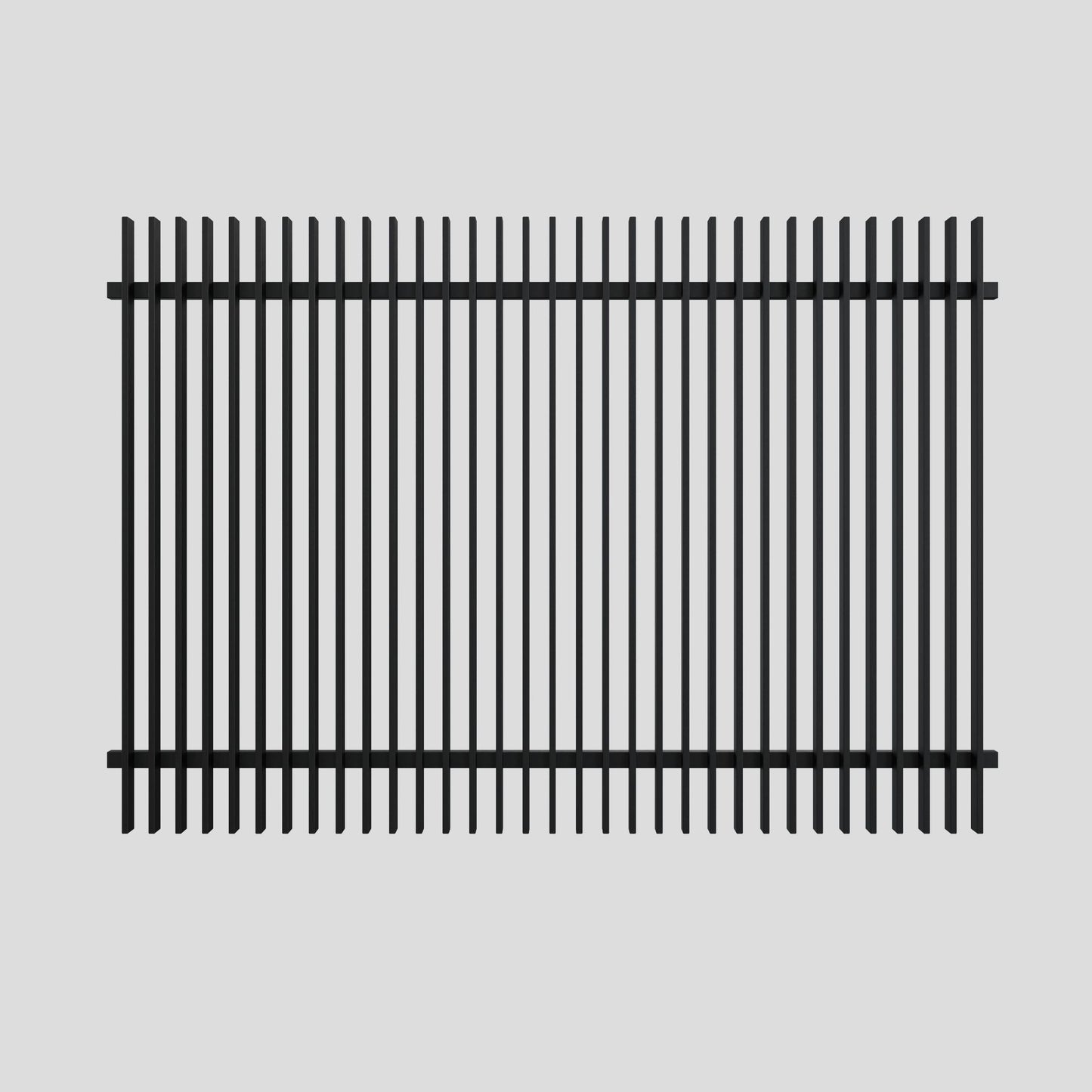 Aluminium Blade Fence Panel 2.2m Wide - Black