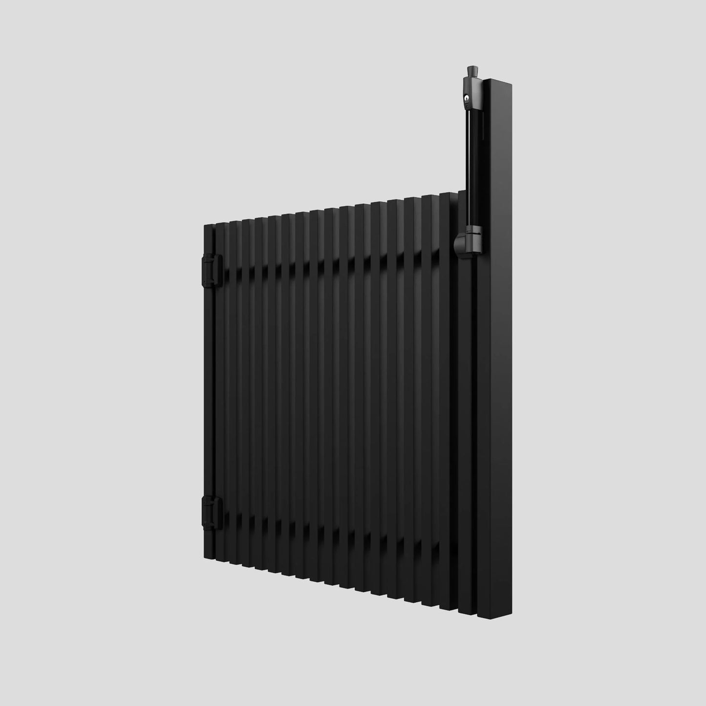 Aluminium Batten Single Gate - Black