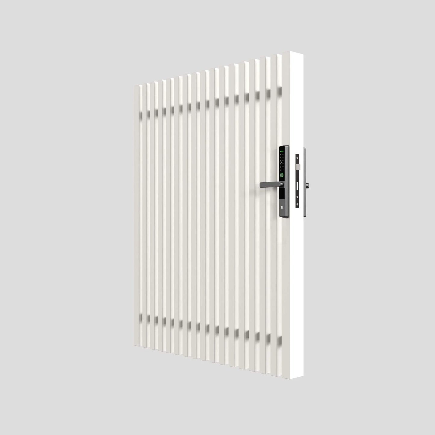 Aluminium Batten Single Gate - Natural White