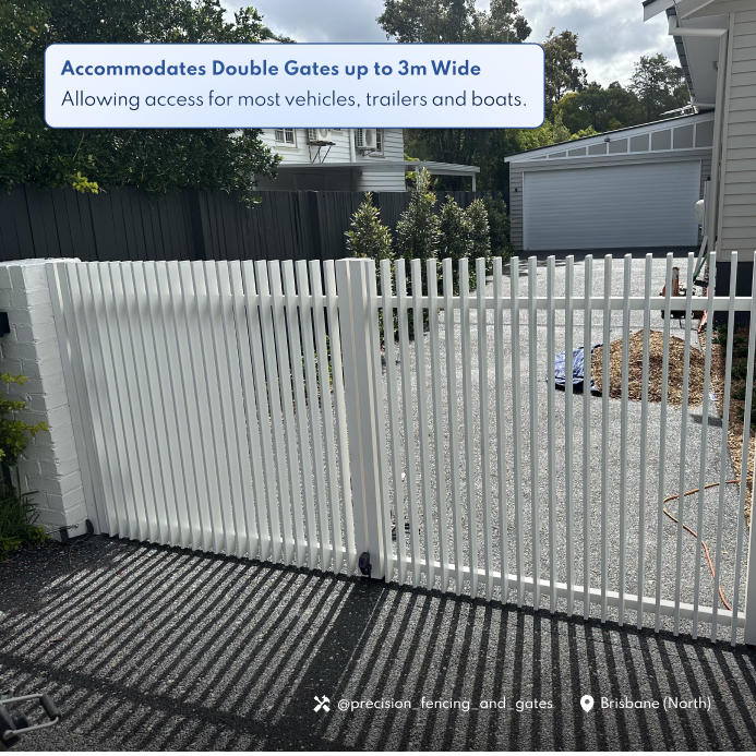 Aluminium Blade Fence Panel 2.2m Wide - Natural White